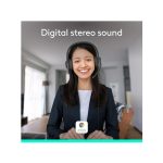 هدست H390 لاجیتک نامیرآد نامیراد هدست لاجیتک H390 namiraad Logitech H390 Wired Headphones with Mic, USB-A Headset with Microphone for PC, Noise Cancelling Microphone for Video Meetings, Music, Gaming - Black
